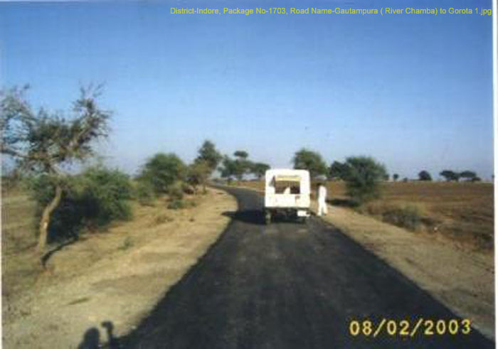 District-Indore, Package No-1703, Road Name-Gautampura ( River Chamba) to Gorota 1